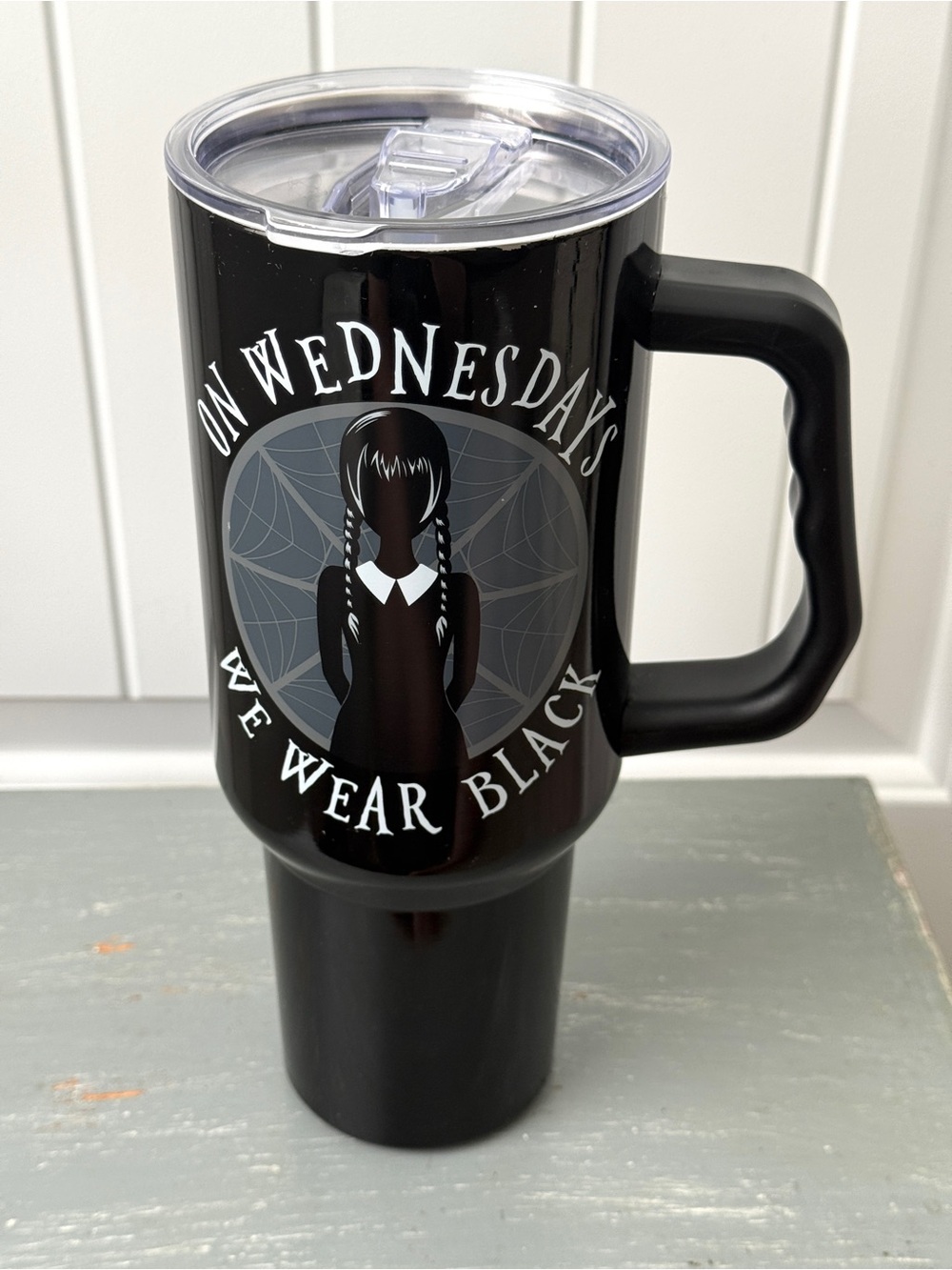 On Wednesdays We Wear Black Steel Tumbler 40oz